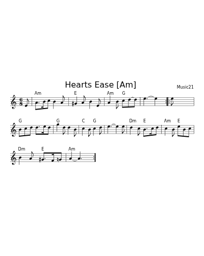 Hearts Ease  [Am] (Version 2) preview