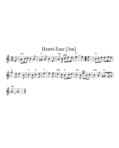 Hearts Ease  [Am] (Version 3)