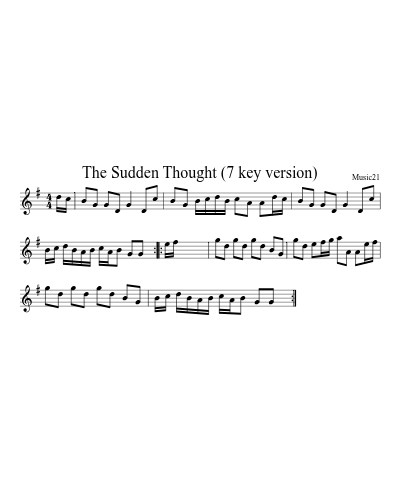 The Sudden Thought (7 key version)