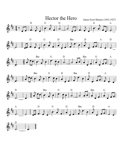 Hector the Hero (Version 5) sheet music preview