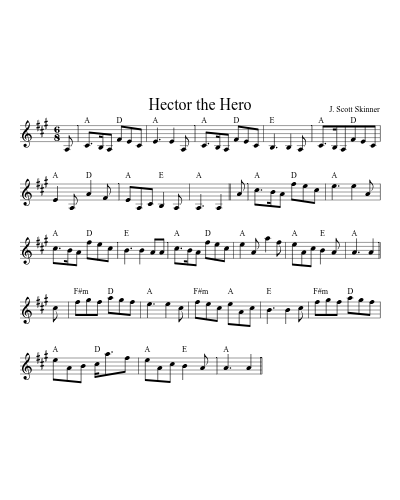Hector the Hero (Version 9) sheet music preview