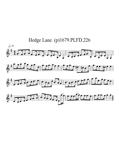 Hedge Lane. (p)1679.PLFD.226 preview