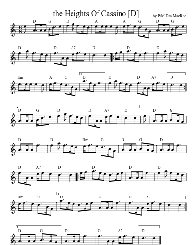 the Heights Of Cassino   [D] (Version 3)