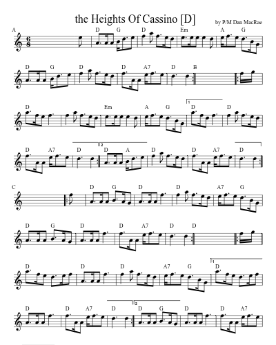 the Heights Of Cassino   [D] (Version 5)