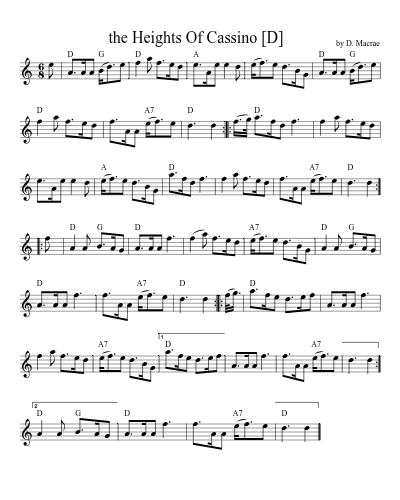 the Heights Of Cassino   [D] (Version 6)