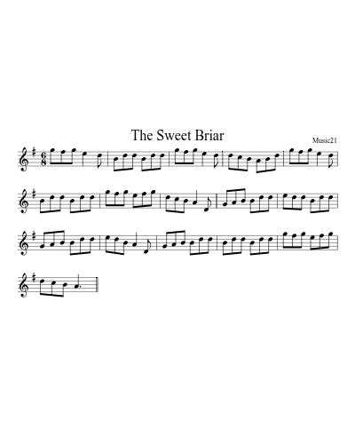 The Sweet Briar sheet music preview