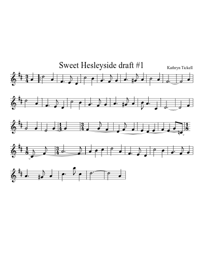 Sweet Hesleyside draft #1