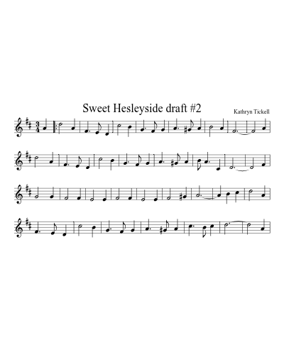 Sweet Hesleyside draft #2