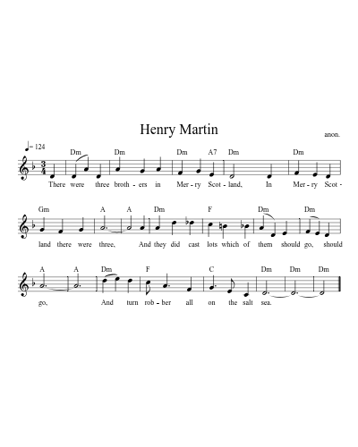 Henry Martin (Version 2)