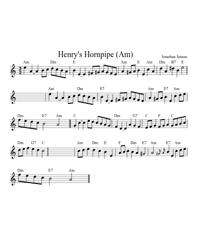 Henry's Hornpipe    (Am)