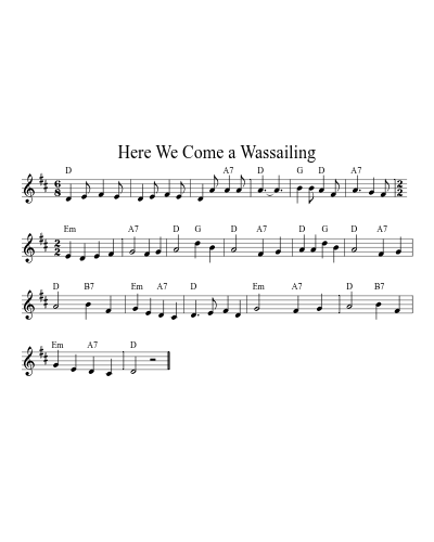 Here We Come a Wassailing preview