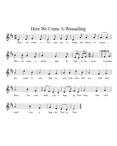 Here We Come A-Wassailing