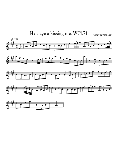 He's aye a kissing me. WCl.71