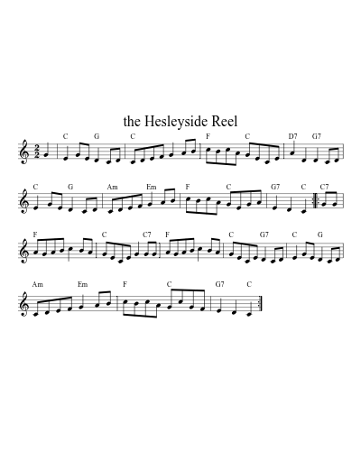 The Hesleyside Reel (Version 4)