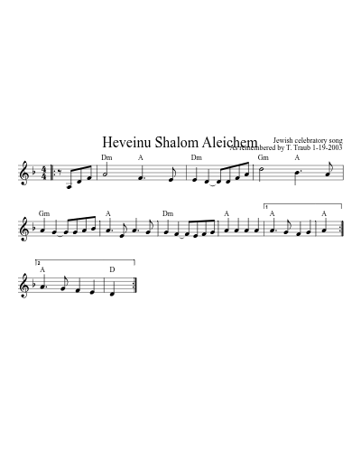 Heveinu Shalom Aleichem preview