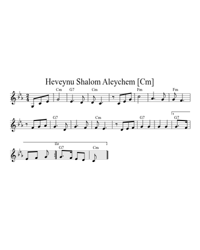 Heveynu Shalom Aleychem [Cm] (Version 3)