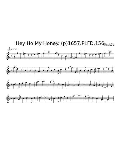 Hey Ho My Honey. (p)1657.PLFD.156