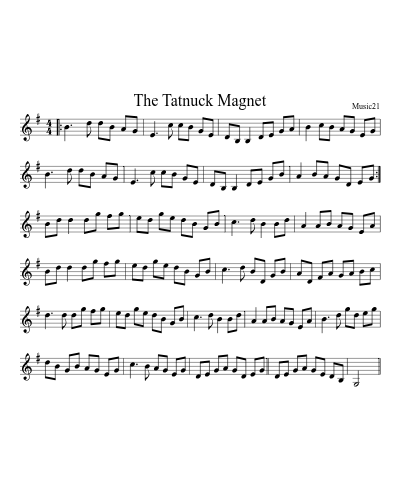 The Tatnuck Magnet sheet music preview
