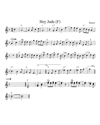 Hey Jude (F) preview