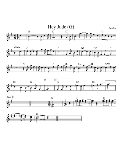Hey Jude (G) preview