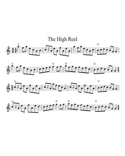 The High Reel sheet music preview