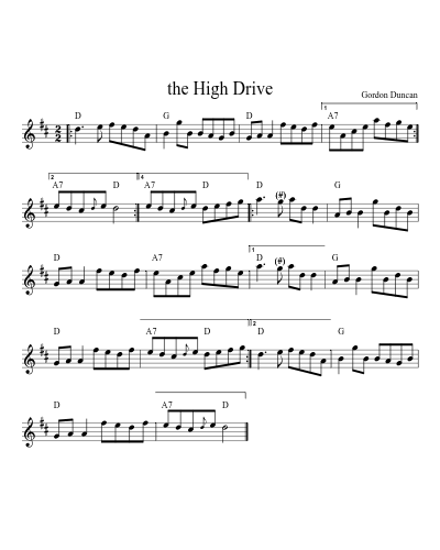 the High Drive (4 parts) sheet music preview
