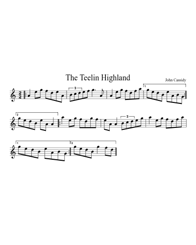 The Teelin Highland sheet music preview