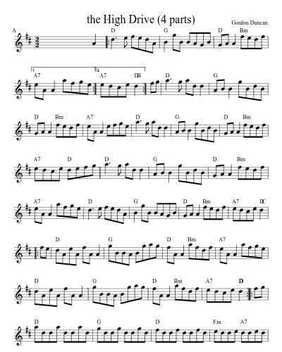 the High Drive (4 parts) (Version 2) sheet music preview