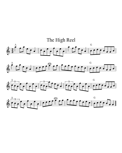 The High Reel (Version 3) sheet music preview