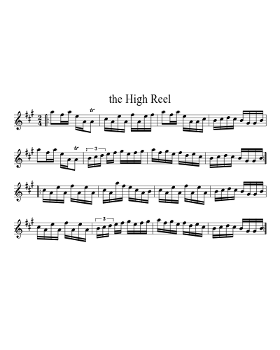 The High Reel (Version 4) sheet music preview