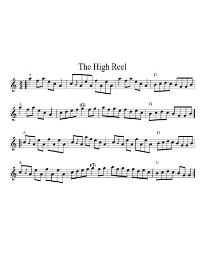 The High Reel (Version 11) sheet music preview