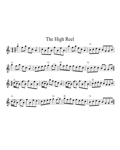 The High Reel (Version 14) sheet music preview