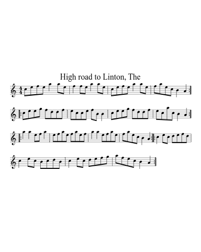 High road to Linton, The