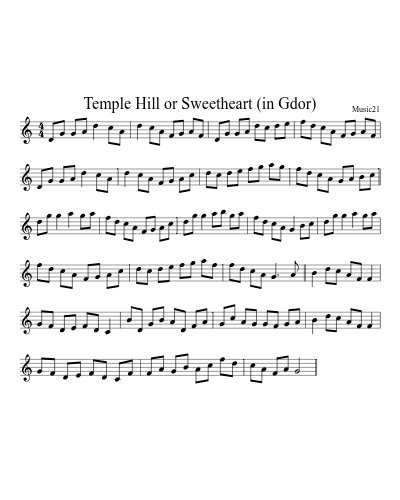 Temple Hill or Sweetheart (in Gdor)