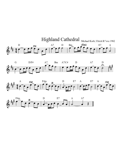 Highland Cathedral (Version 2) sheet music preview