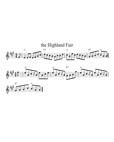 the Highland Fair sheet music preview