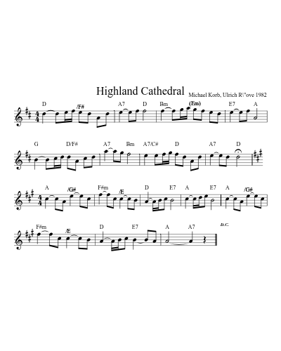 Highland Cathedral (Version 5) sheet music preview