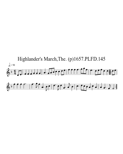 Highlander's March,The. (p)1657.PLFD.145