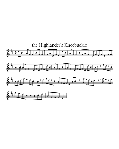 The Highlander's kneebuckle (Version 3) sheet music preview