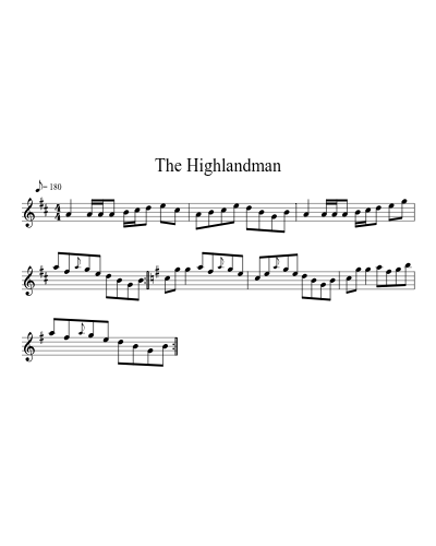 The Highlandman sheet music preview