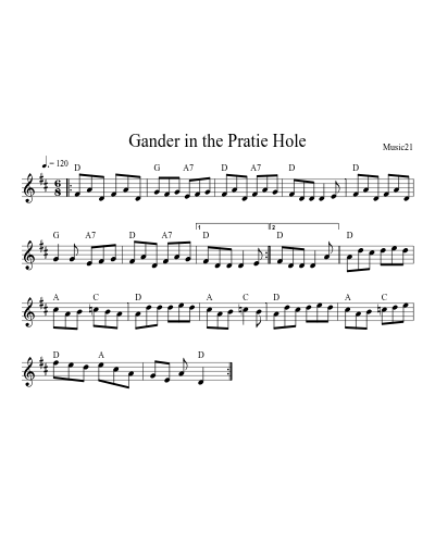 Gander in the Pratie Hole