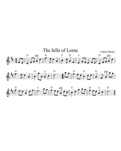 The hills of Lorne (Version 5) sheet music preview