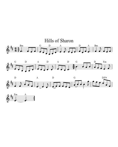 Hills of Sharon (Version 2)