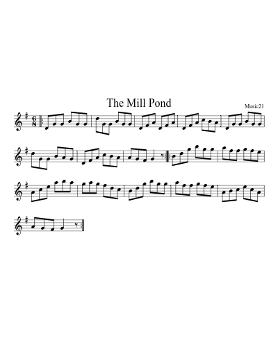 The Mill Pond sheet music preview