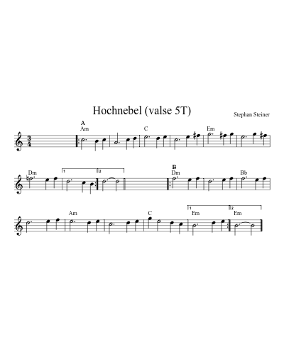 Hochnebel (valse 5T)
