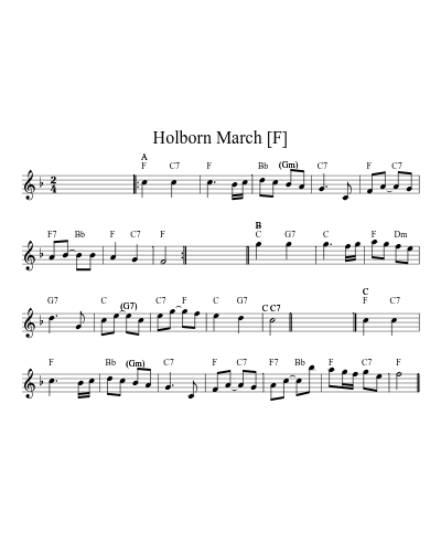 Holborn March [F] (Version 2)