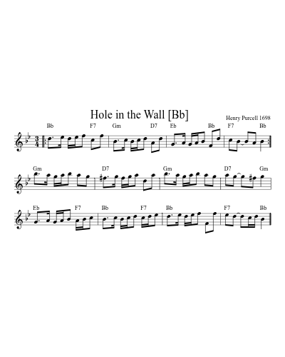 Hole in the Wall   [Bb] sheet music preview