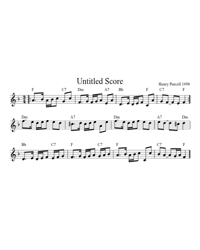 Hole in the Wall F G A Bb 16 3 sheet music preview