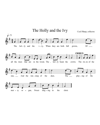 the Holly and the Ivy (Version 4) sheet music preview