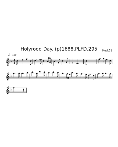 Holyrood Day. (p)1688.PLFD.295